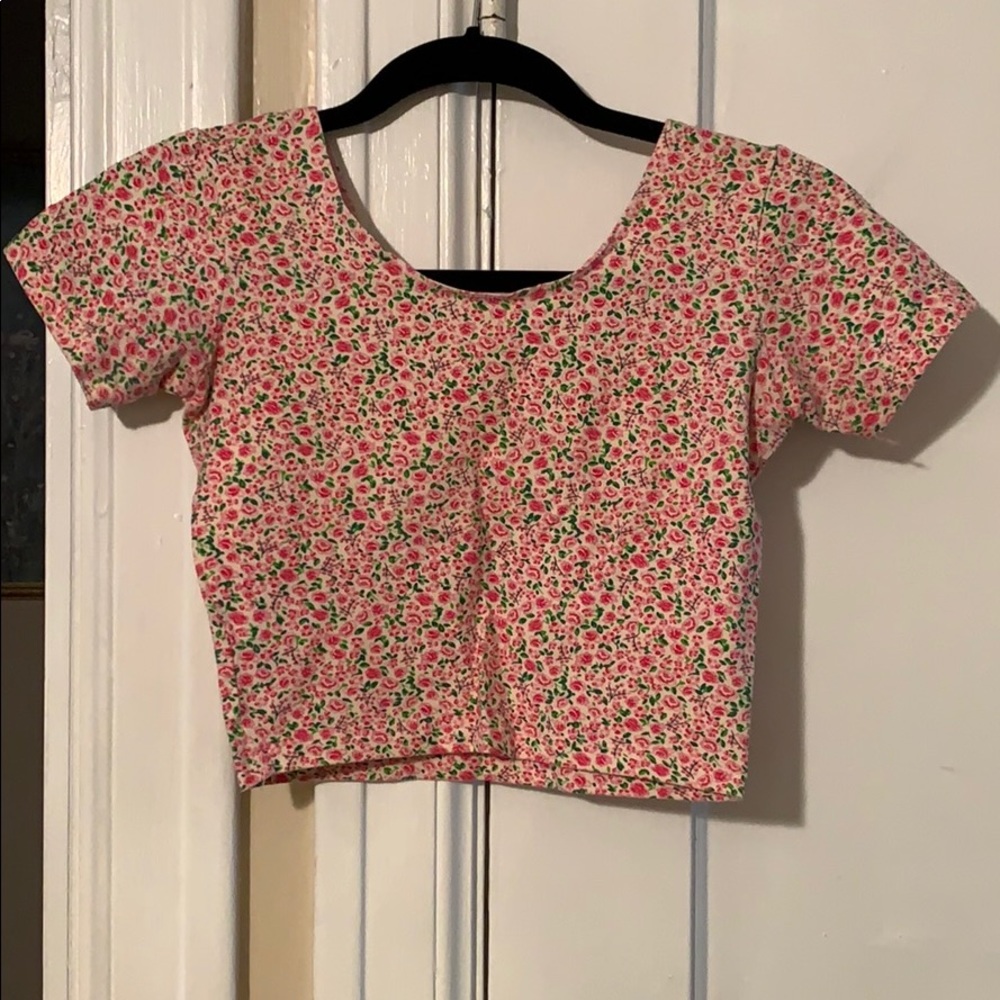 American Apparel Floral Print Crop Top.